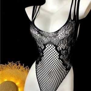 SHEIN Black Lace Bodysuit